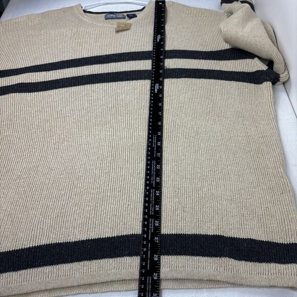 Vintage Structure‎ 90's Sweater Men's Size XL Tan With Grey Stripes NWT - Picture 8 of 8